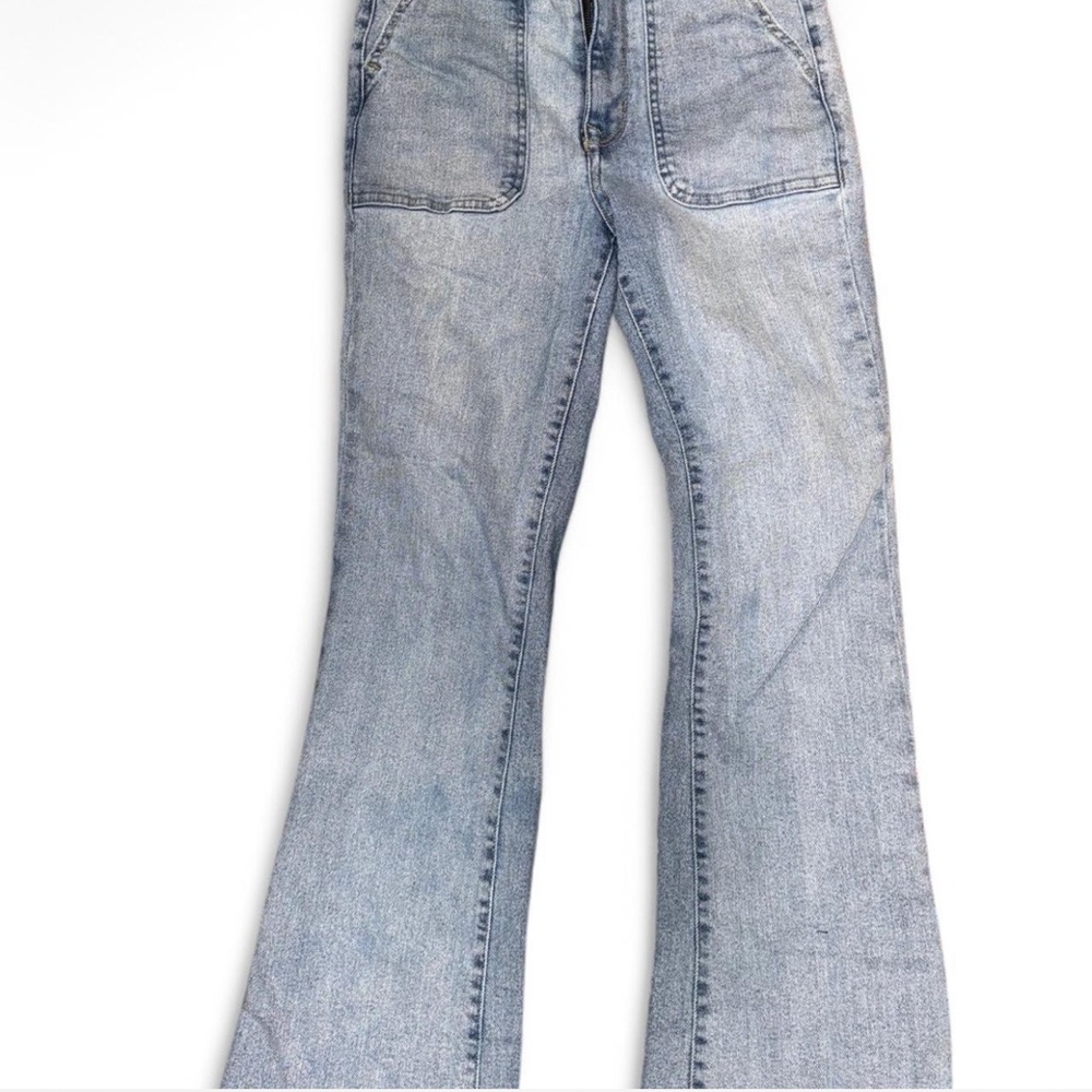 Kensie High rise Blue Flare Wide Leg Jeans